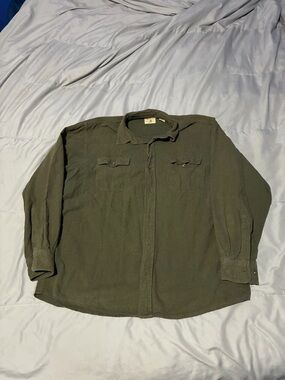 RedHead Olive Green Shirt with Contrasting Label